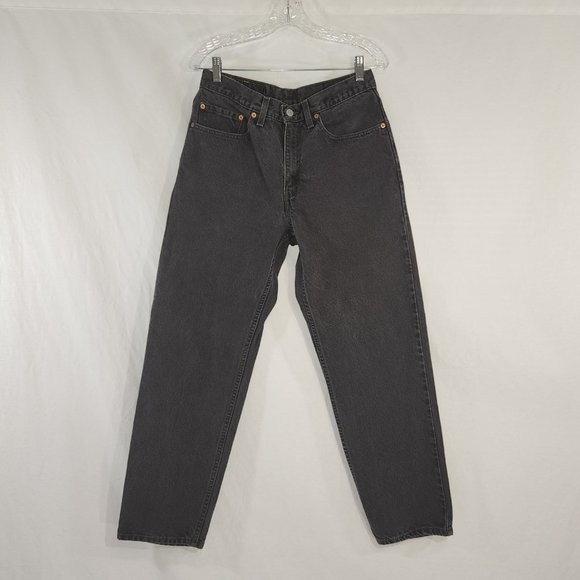 LEVI'S 550 VINTAGE Black Relaxed Fit Straight Leg High Rise W 32 L 30 100% Cot. - Picture 5 of 16